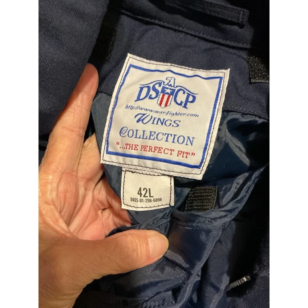 DCSP Wings Collection Men'Flight Jacket 42L Blue NEW WITH TAGS 8405-01-298-6898